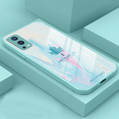 OnePlus Nord 2 Watercolor Mapple Leaf Glass Case