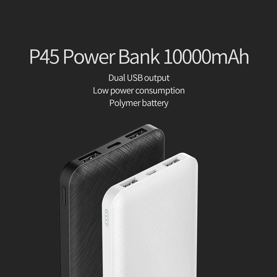 Rock ® P-45 Dual USB 10000 mAh Power Bank