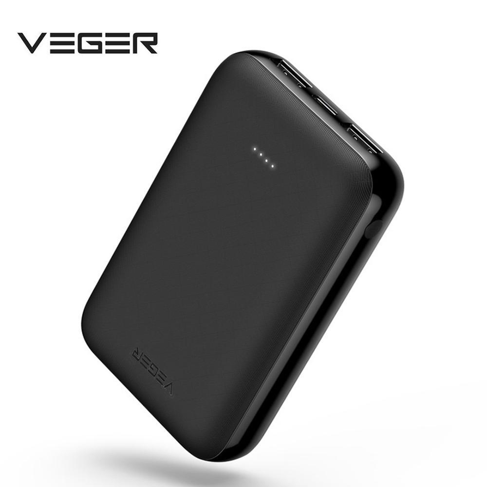VEGER ® Dual-Port Palm-Size 10000 mAh Power Bank