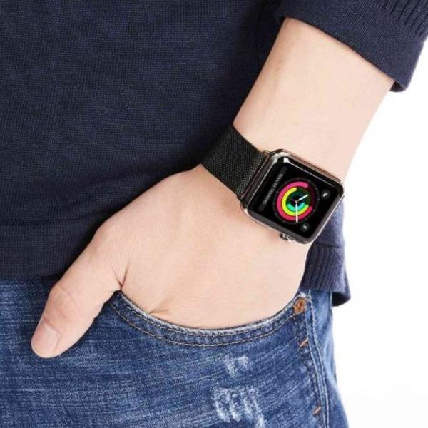 Magnetic Aluminium Strap for Apple Watch [42/44MM] - Black