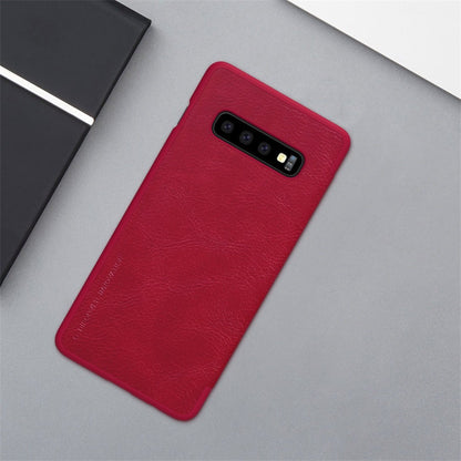 Galaxy S10 Plus Genuine QIN Leather Flip Case