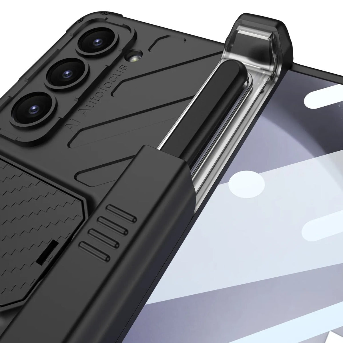 Galaxy Z Fold5 Magnetic Hinge Slide Pen Holder Case