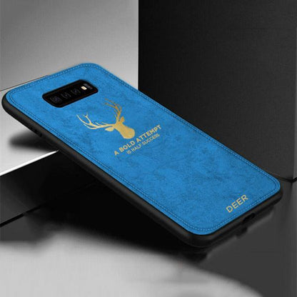 Galaxy S10 Plus Luxury Gold Textured Deer Pattern Soft Case