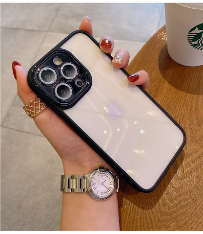 iPhone 14 Series - Diamond Camera Lens Clear Bumper Case