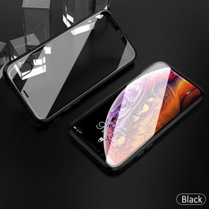 iPhone X Series Electronic Auto-Fit (Front+ Back) Glass Magnetic Case