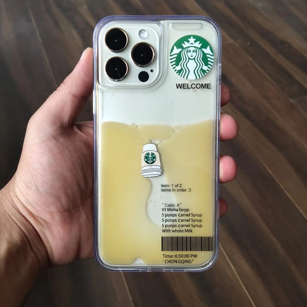 iPhone 11 Coffee Edition Floating Gel Liquid Case