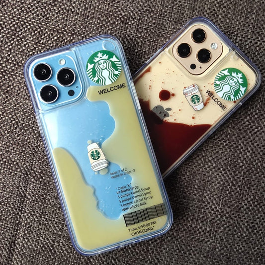 iPhone 12 Series Coffee Edition Floating Gel Liquid Case