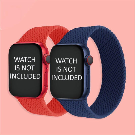 Woven Texture Silicone Strap for Apple Watch (Only Strap Not Watch)