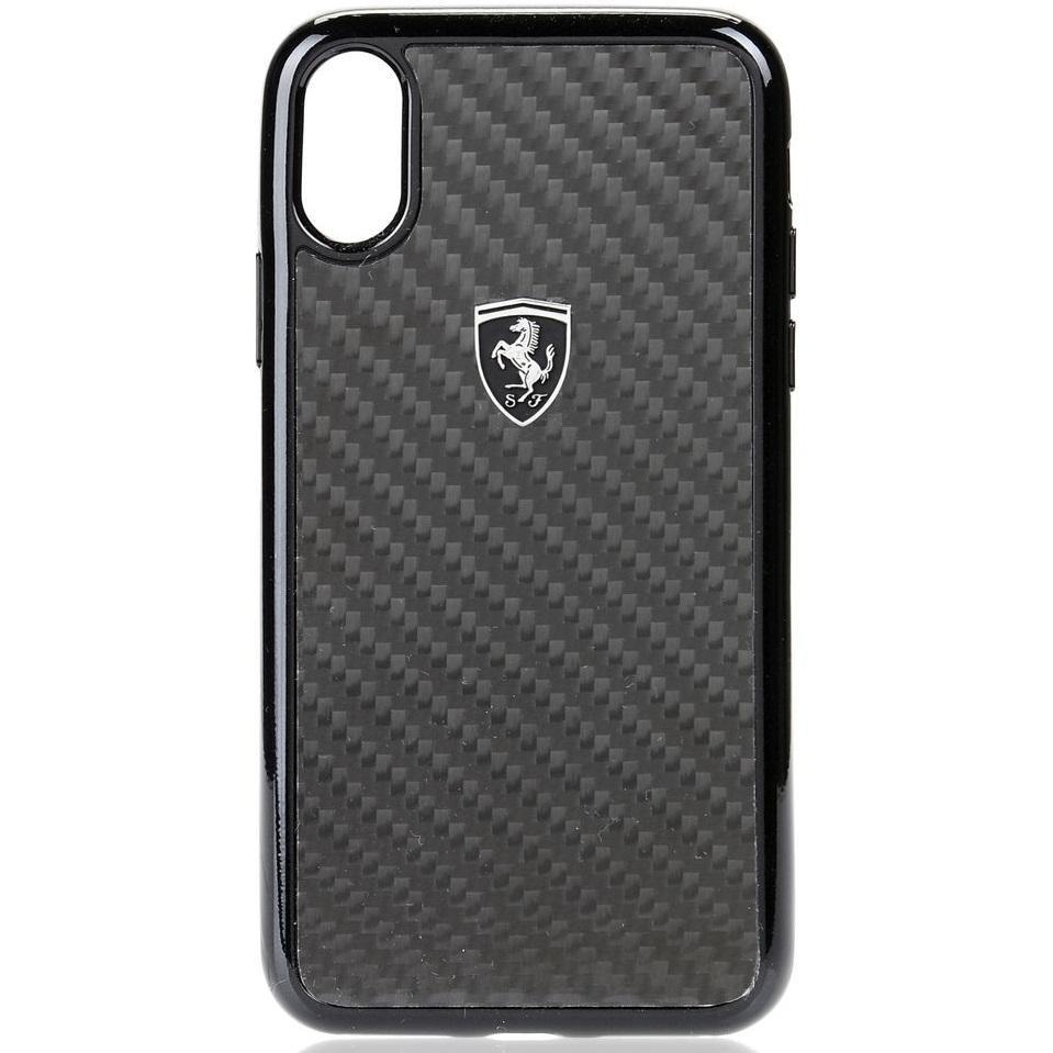 Ferrari ® iPhone XS 3D Carbon Fibre Protective Case
