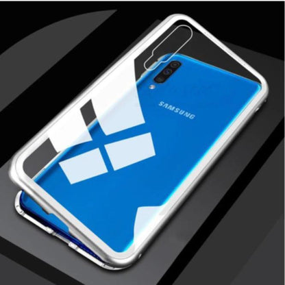Galaxy A70s Electronic Auto-Fit Magnetic Transparent Glass Case