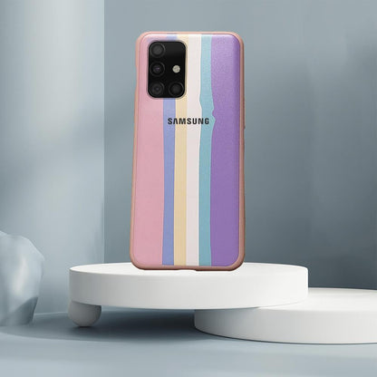 Galaxy A51 Rainbow Liquid Silicone Logo Case