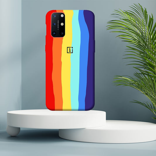 OnePlus 8T Rainbow Liquid Silicone Logo Case
