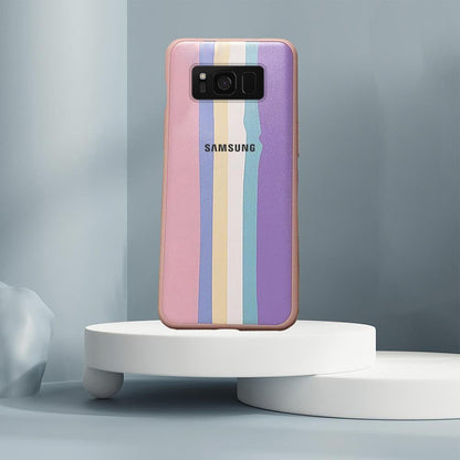 Galaxy S8 Rainbow Liquid Silicone Logo Case