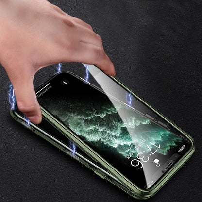 iPhone Series Auto Fit Magnetic Glass Camera Protective Case