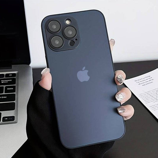 iPhone 15 Series Matte Glass Camera Lens Shell Case - iPhone