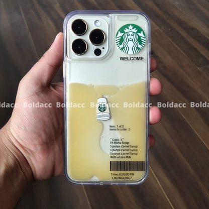 Coffee Edition Floating Gel Liquid Case - iPhone