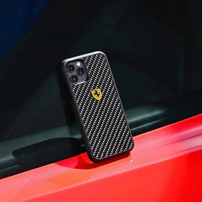 Ferrari ® iPhone 12 3D Carbon Fiber Protective Case