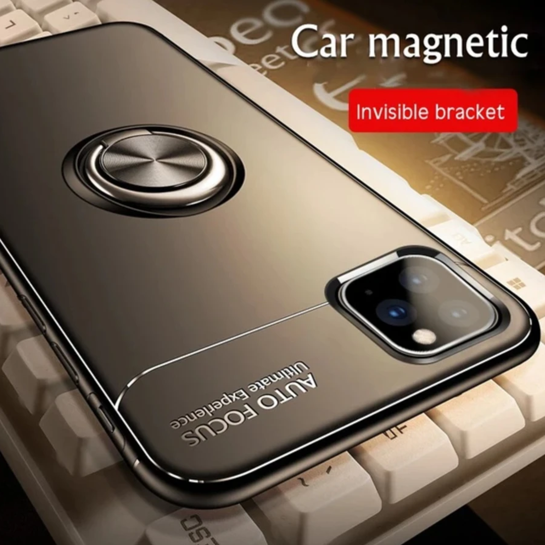 iPhone 11 Metallic Ring Holder Matte Case