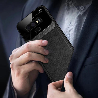 Galaxy Note 9 Sleek Slim Leather Glass Case