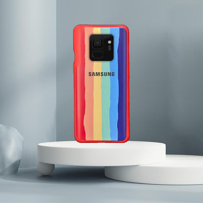 Galaxy S9 Plus Rainbow Liquid Silicone Logo Case
