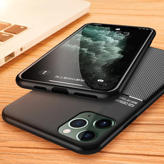iPhone 11 Pro Carbon Fiber Twill Pattern Soft TPU Case