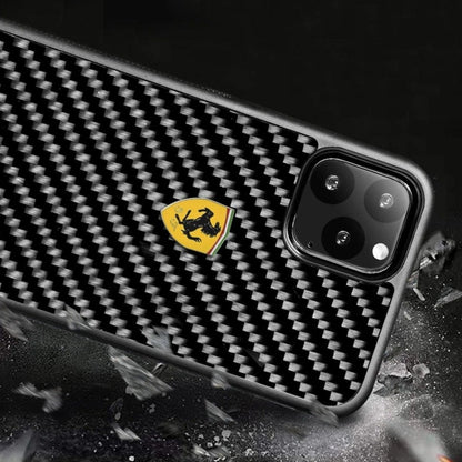 Ferrari ® iPhone 12 3D Carbon Fiber Protective Case