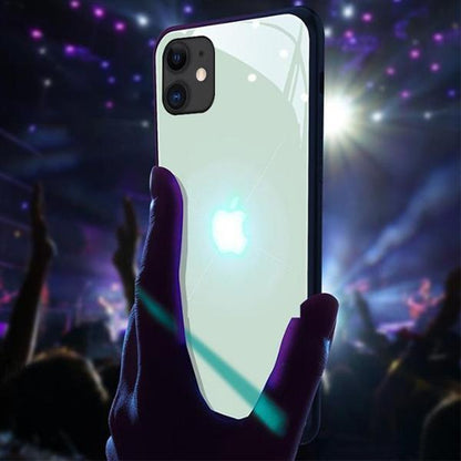 iPhone 12 LED Logo Glass Back Case