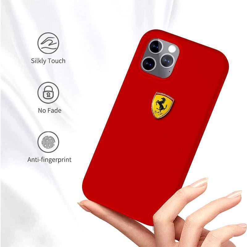 iPhone 12 Series Ferrari Rigid Smooth Sleek Silicone Case