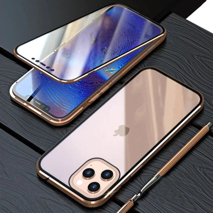 iPhone Series Electronic Auto-Fit (Front+ Back) Glass Magnetic Case