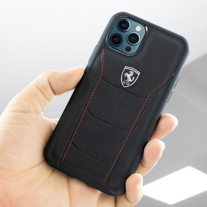 Ferrari ® iPhone 12 Pro Max Genuine Leather Crafted Limited Edition Case