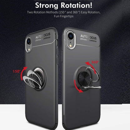 iPhone XR Metallic Finger Ring Holder Matte Case