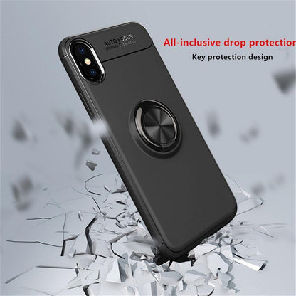 iPhone XS Max Metallic Finger Ring Holder Matte Case