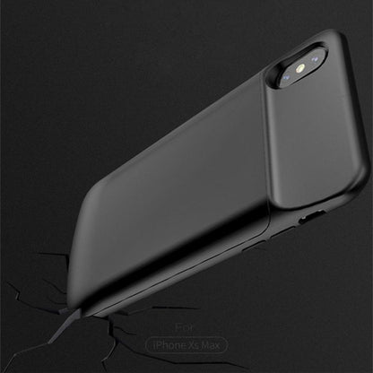 iPhone XR (3 in 1 Combo) 5000 mAh Battery Shell Case + Tempered Glass + Camera Lens Guard