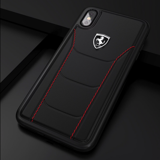 iPhone X Series Genuine leather Ferrari Case