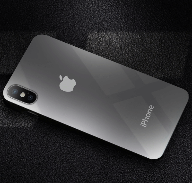 iPhone XS LED Logo Glass Back Case