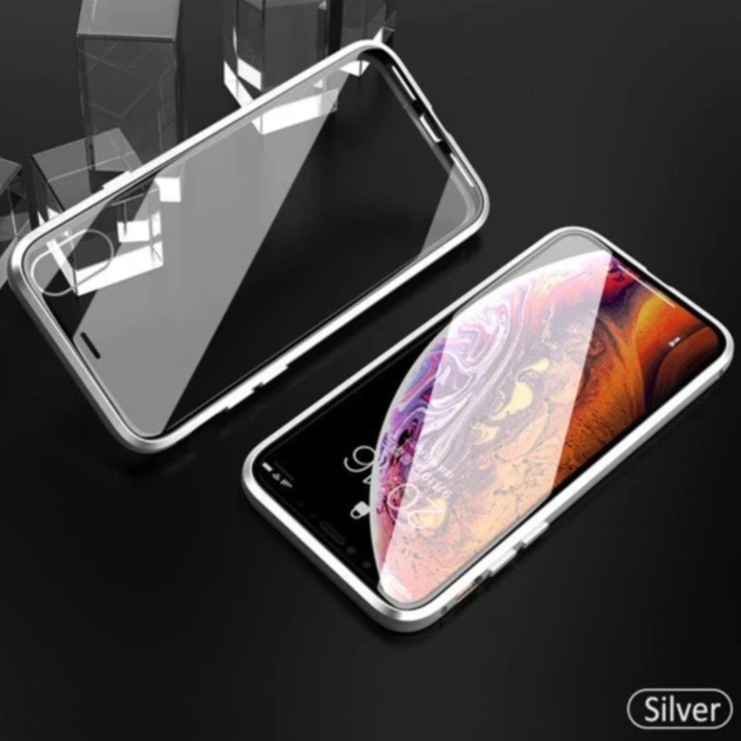 iPhone 11 Series  (2 in 1 Combo) (Front+Back) Magnetic Case + Camera Lens Protector