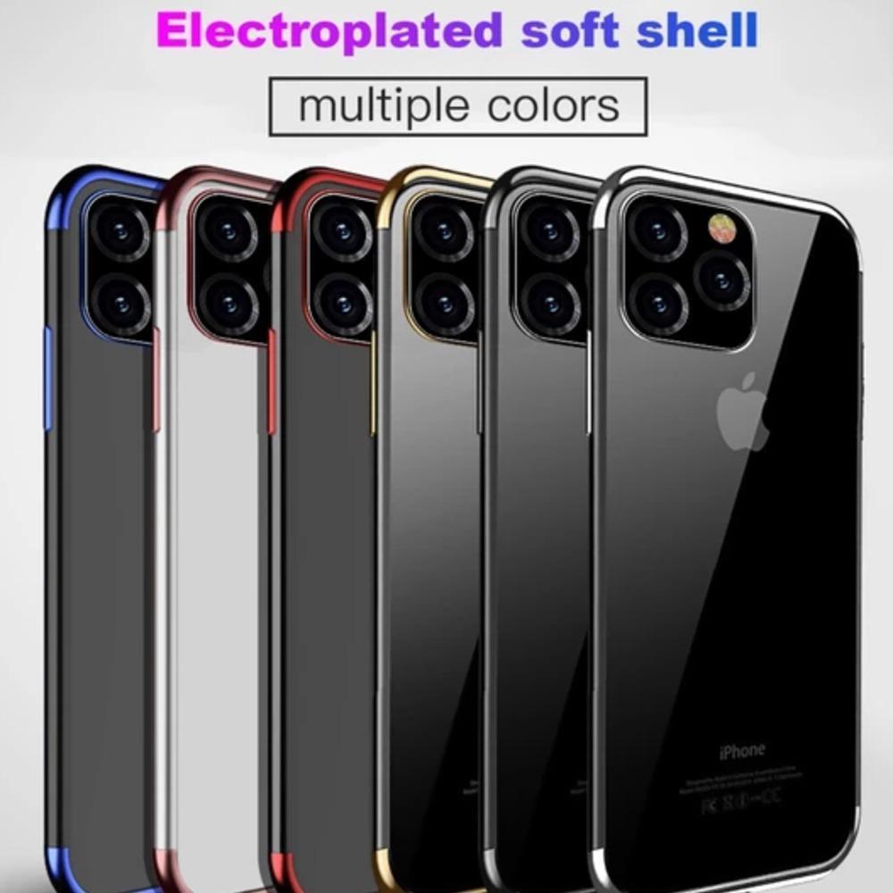 iPhone 11 Pro Max Electroplating Silicone Transparent Glitter Case