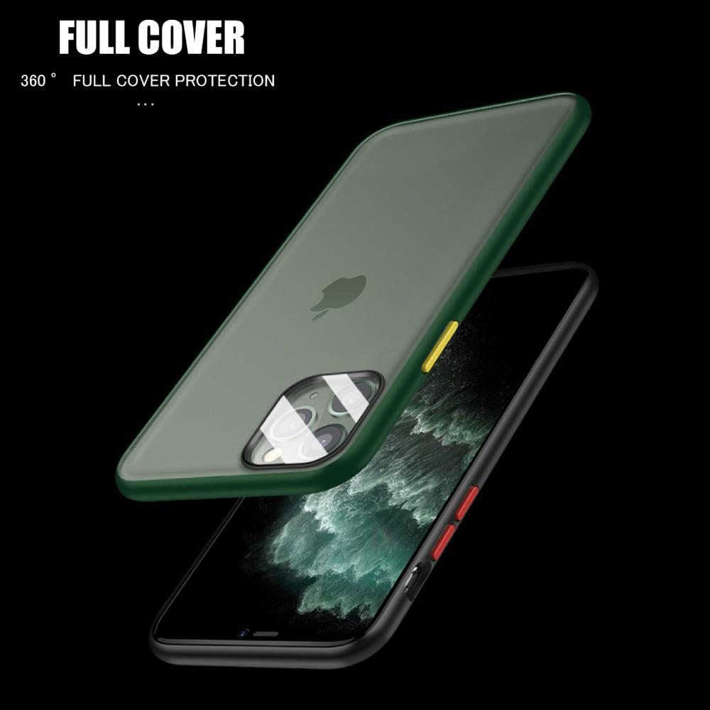 iPhone 11 Series Shockproof Matte Case With Camera Lens Guard