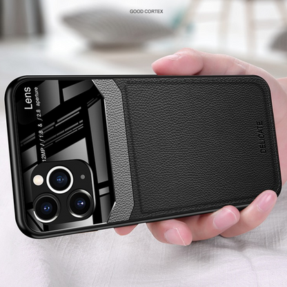 iPhone 12 Pro Max - Sleek Design Leather Lens Case