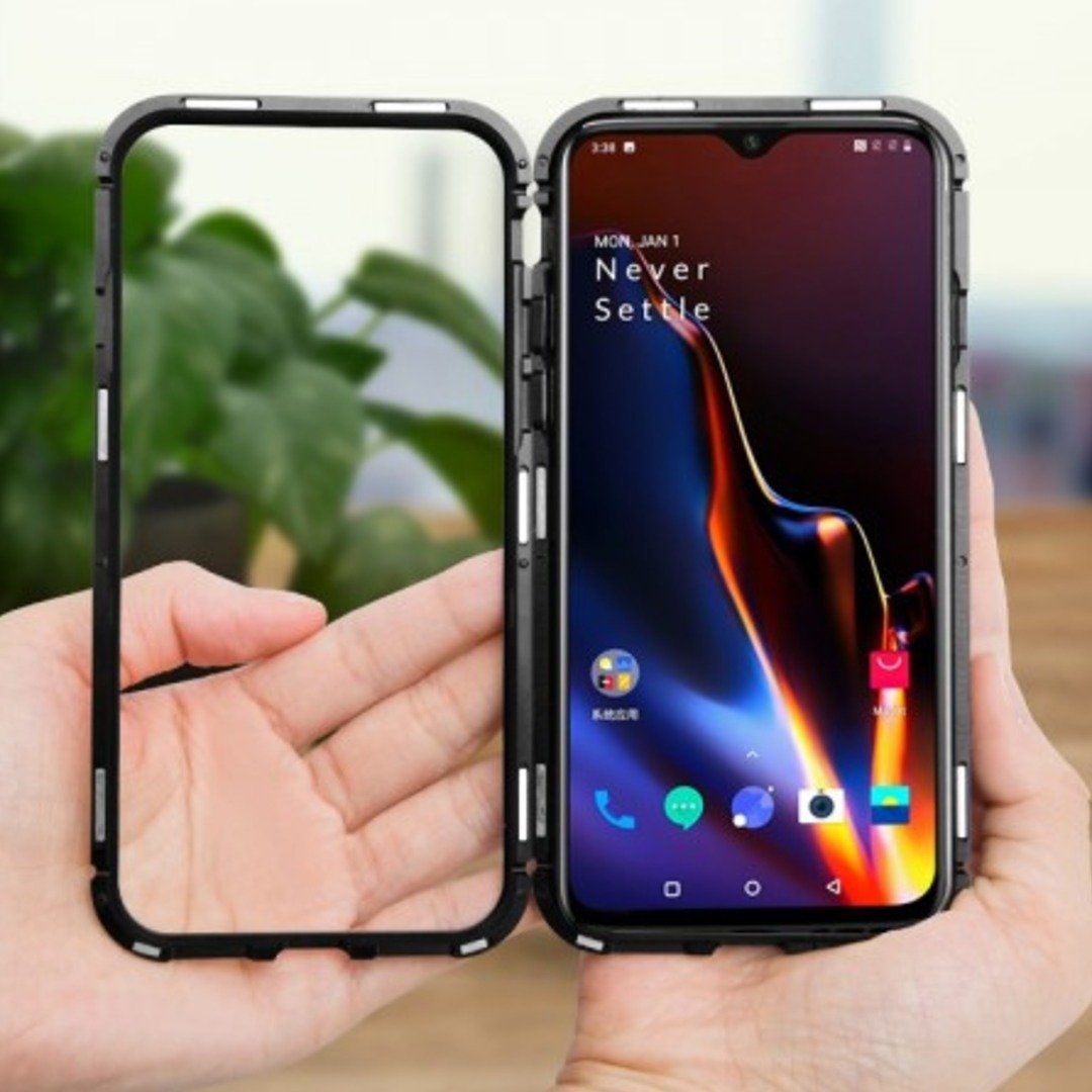 Oneplus 7T Electronic Auto-Fit Magnetic Transparent Glass Case