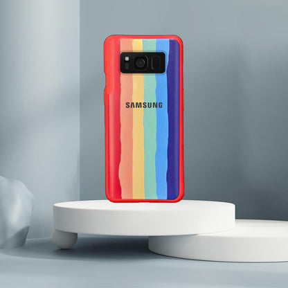 Galaxy S8 Rainbow Liquid Silicone Logo Case