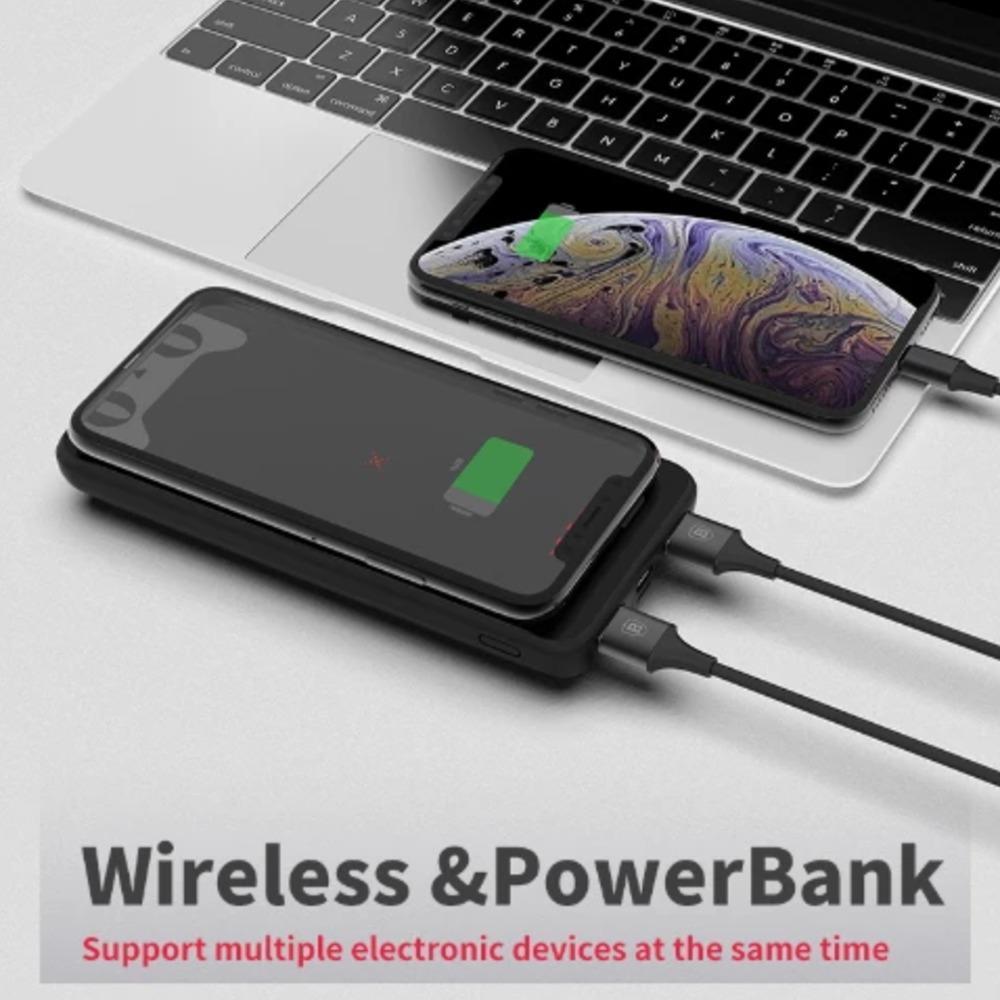 Baseus ®10000 mAh Powerbank and Wireless Charger With Cat Print