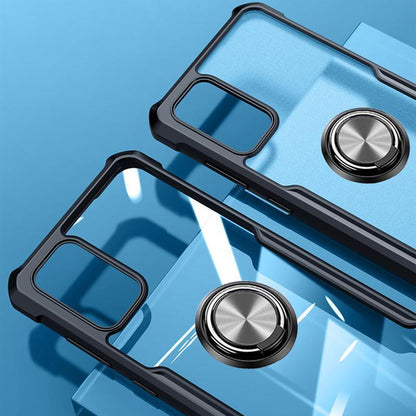 Galaxy S10 Lite Shockproof Transparent Metallic Ring Holder Case