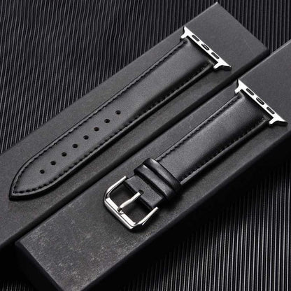 Santa Barbara ®️ Leather Watch Strap [42/44MM] - Black