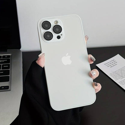 iPhone 15 Series Matte Glass Camera Lens Shell Case - iPhone